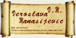Veroslava Manasijević vizit kartica